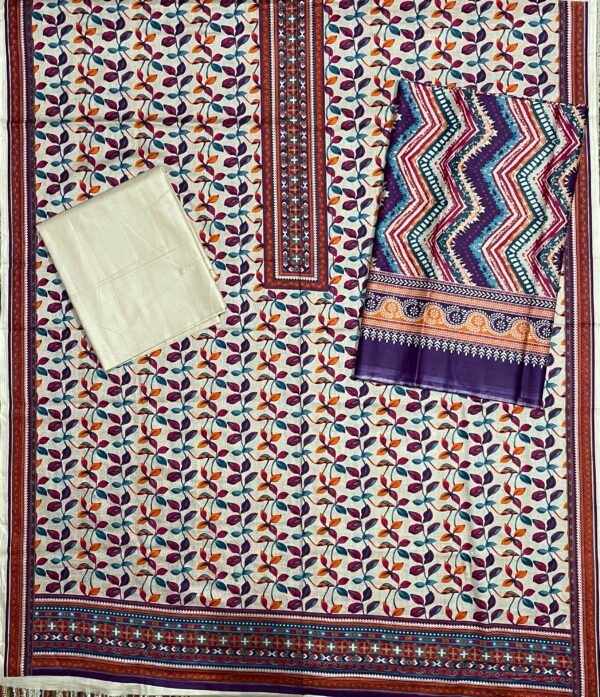 Al Karam Kasturi Printed Unstitched 3 Piece Lawn Collection 2025 - D17