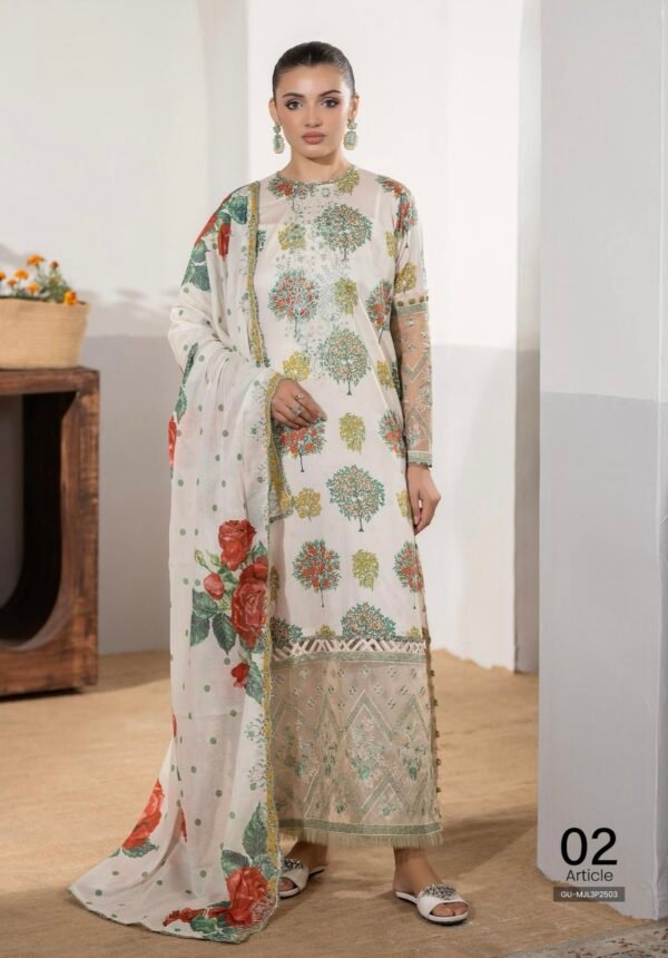 Premium MAHAJAL by GULL JEE - Unstitched 3 Piece Collection | VOL-03 - A02