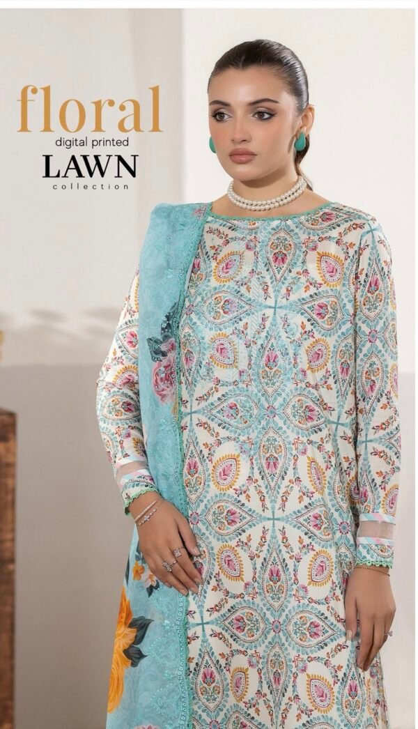 Premium MAHAJAL by GULL JEE - Unstitched 3 Piece Collection | VOL-03 - A01 - Image 3