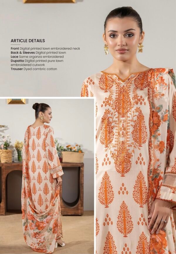 Premium MAHAJAL by GULL JEE - Unstitched 3 Piece Collection | VOL-03 - A03 - Image 2