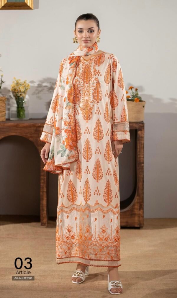 Premium MAHAJAL by GULL JEE - Unstitched 3 Piece Collection | VOL-03 - A03
