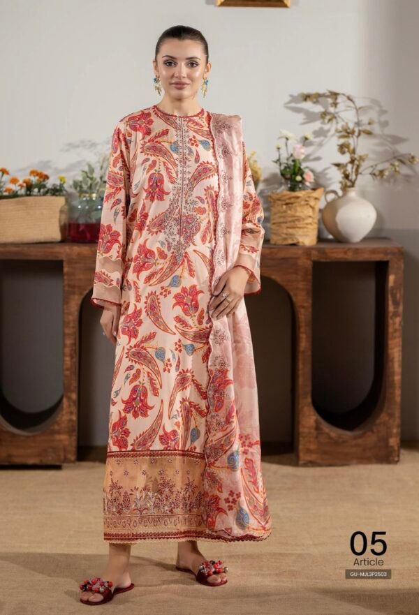 Premium MAHAJAL by GULL JEE - Unstitched 3 Piece Collection | VOL-03 - A05