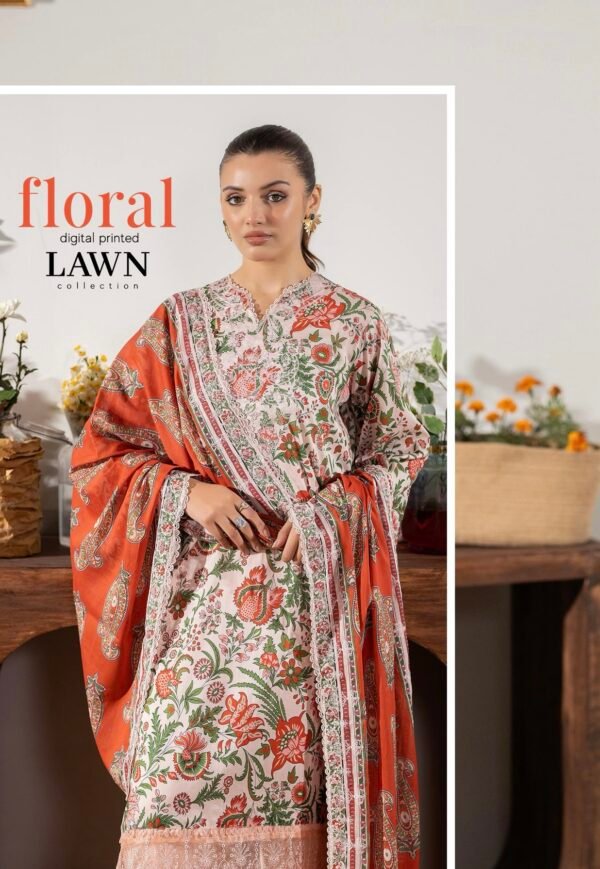 Premium MAHAJAL by GULL JEE - Unstitched 3 Piece Collection | VOL-03 - A10 - Image 3