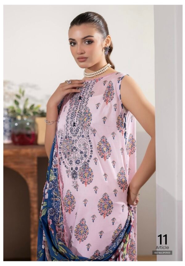 Premium MAHAJAL by GULL JEE - Unstitched 3 Piece Collection | VOL-03 - A11 - Image 3