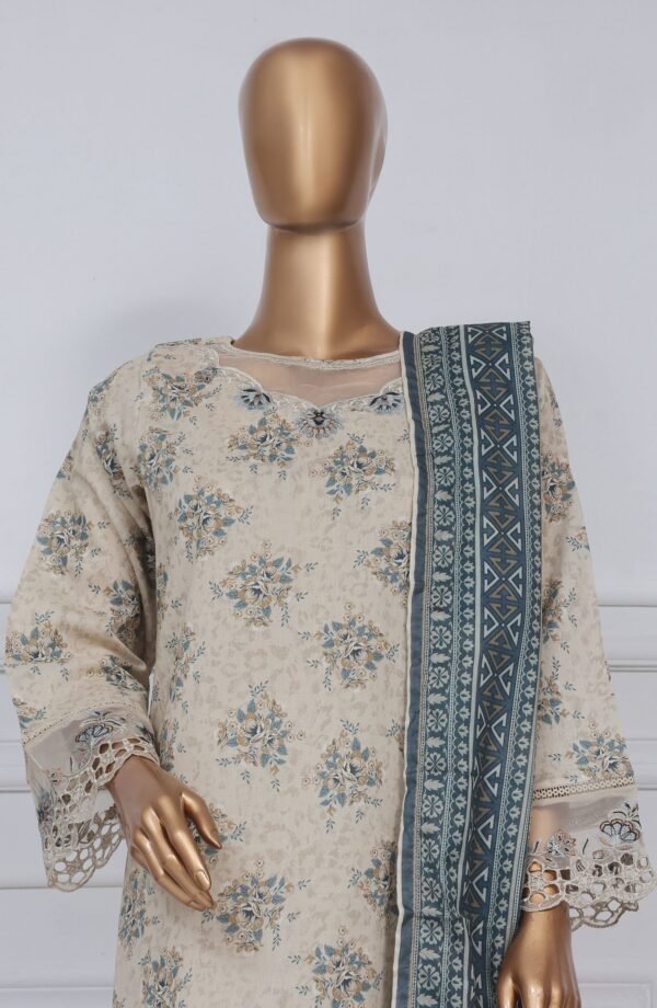Sadabahar Luxury Cutwork Embroidered Lawn Stitched 3 Piece Collection - D09 - Image 2