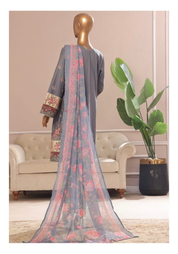 Bin Saeed Exclusive Plain Embroidered 3-Piece Collection 2025 - D02 - Image 2