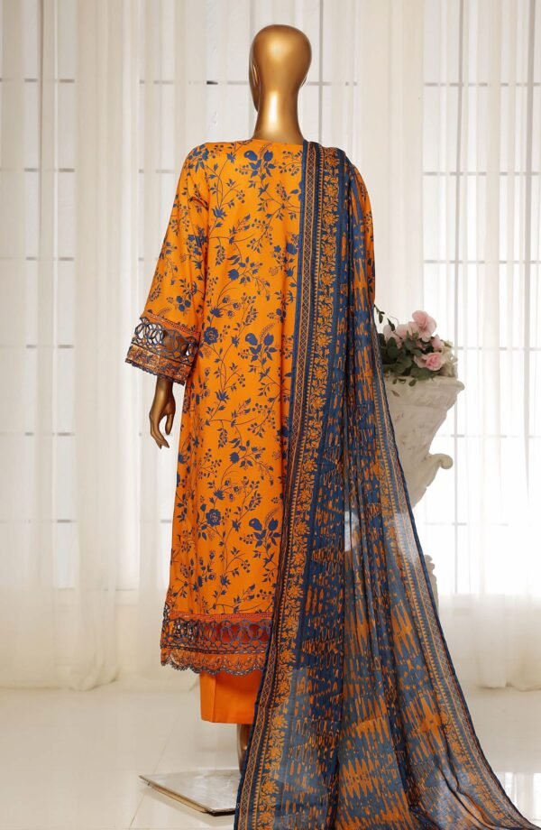 Sadabahar Festive Embroidered Lawn Stitched 3 Piece Suit Summer Collection - D01 - Image 3