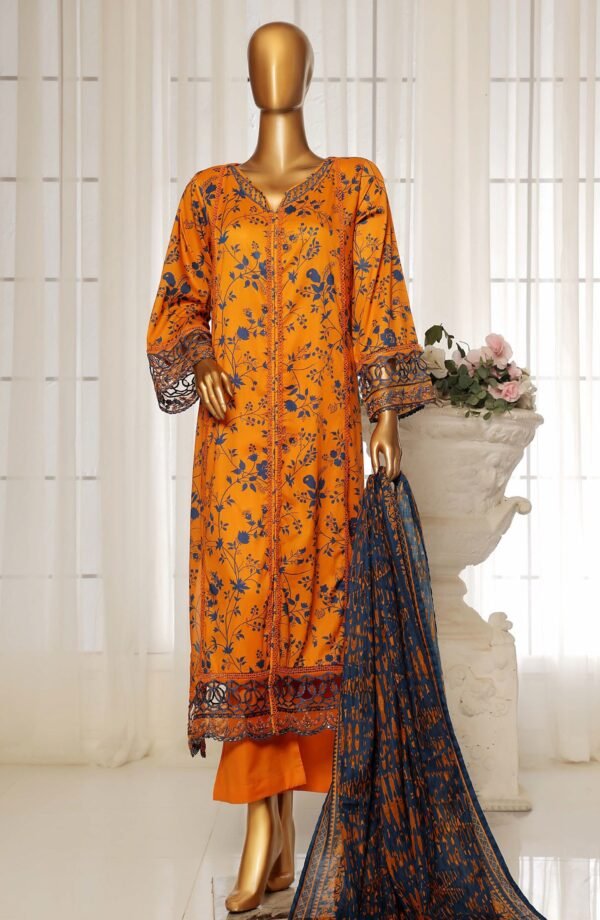 Sadabahar Festive Embroidered Lawn Stitched 3 Piece Suit Summer Collection - D01