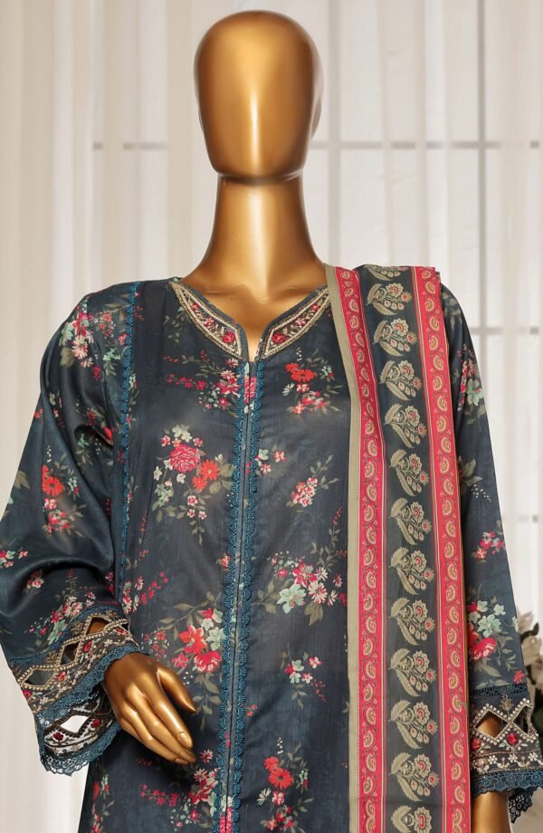 Sadabahar Festive Embroidered Lawn Stitched 3 Piece Suit Summer Collection - D02 - Image 2