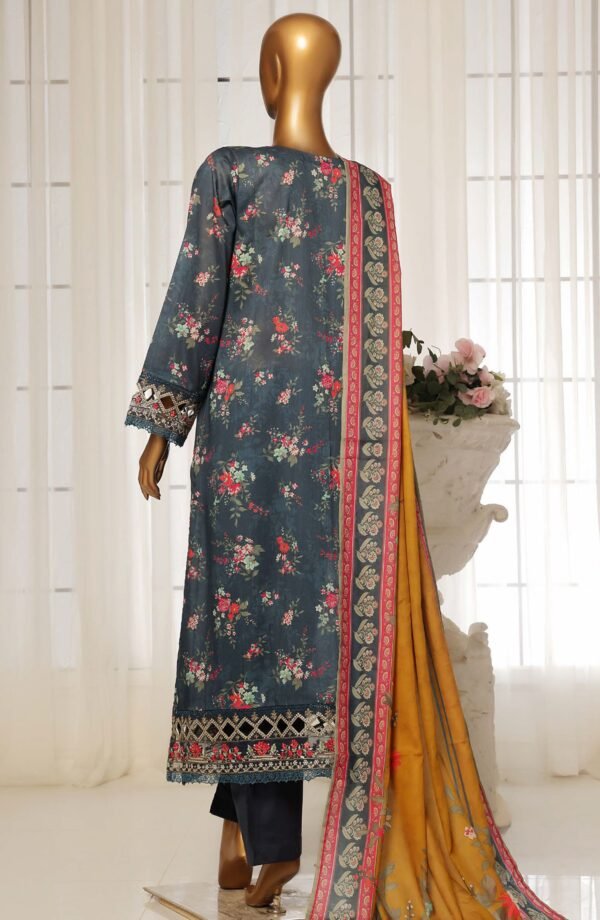 Sadabahar Festive Embroidered Lawn Stitched 3 Piece Suit Summer Collection - D02 - Image 3