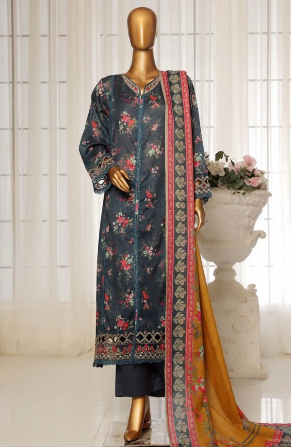 Sadabahar Festive Embroidered Lawn Stitched 3 Piece Suit Summer Collection - D02
