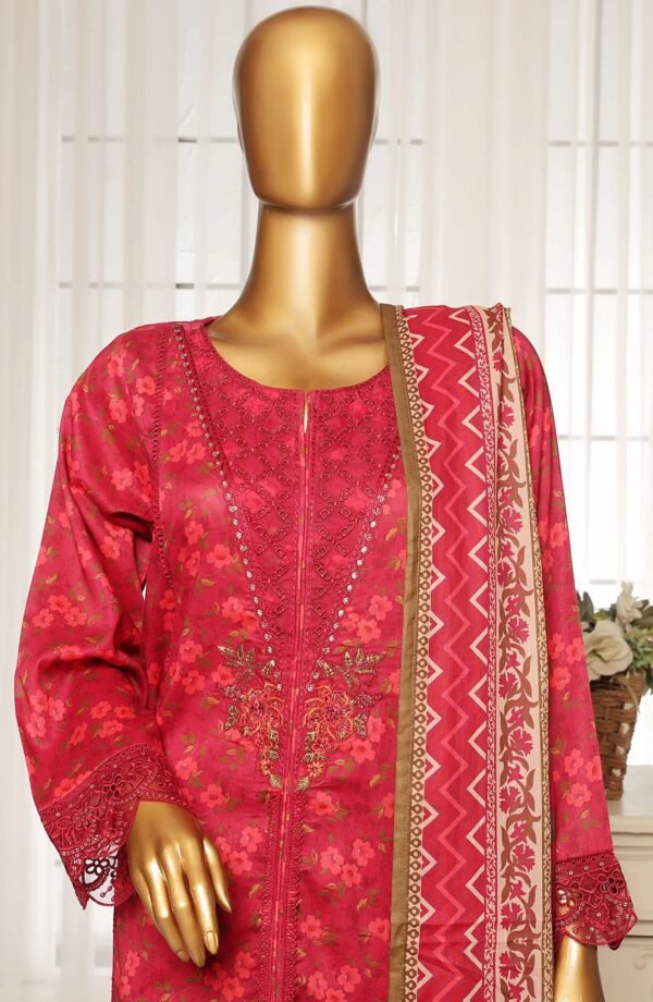 Sadabahar Festive Embroidered Lawn Stitched 3 Piece Suit Summer Collection - D05 - Image 2