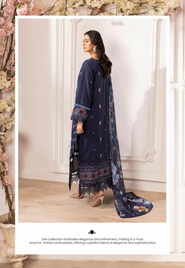 Selene by Gull Jee - Unstitched Embroidered 3 Piece Lawn Collection - A01 - Image 3