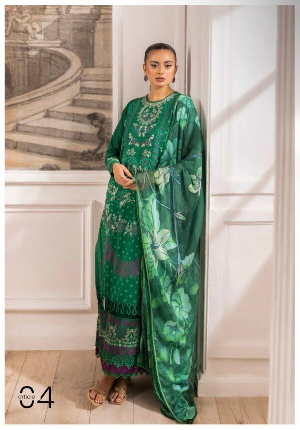 Selene by Gull Jee - Unstitched Embroidered 3 Piece Lawn Collection - A04