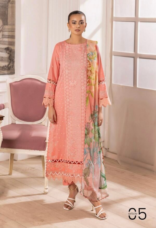 Selene by Gull Jee - Unstitched Embroidered 3 Piece Lawn Collection - A05