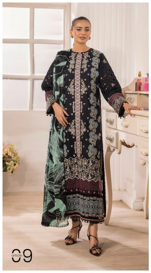 Selene by Gull Jee - Unstitched Embroidered 3 Piece Lawn Collection - A09