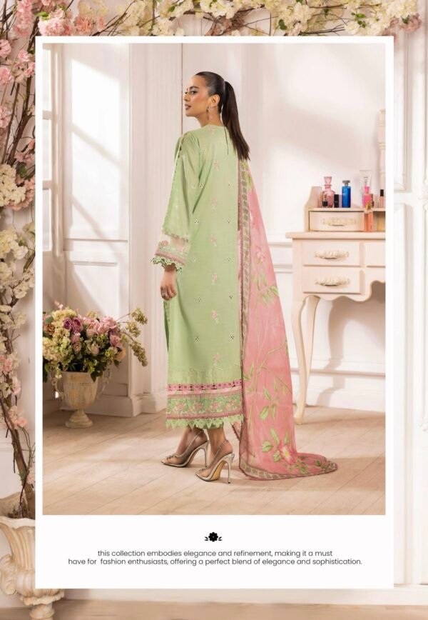 Selene by Gull Jee - Unstitched Embroidered 3 Piece Lawn Collection - A10 - Image 2