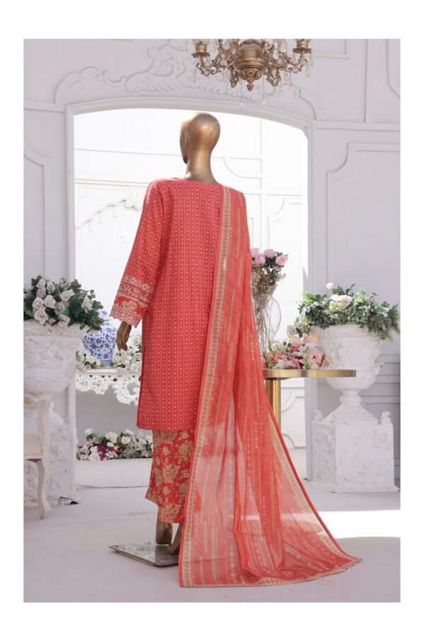 Bin Saeed Eid Ki Khushiyan Luxury Self & Stripe 3 Piece Collection'25 - D01 - Image 4