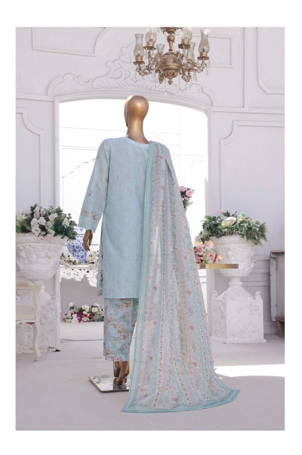 Bin Saeed Eid Ki Khushiyan Luxury Self & Stripe 3 Piece Collection'25 - D03 - Image 4