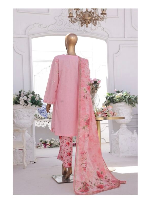 Bin Saeed Eid Ki Khushiyan Luxury Self & Stripe 3 Piece Collection'25 - D04 - Image 4