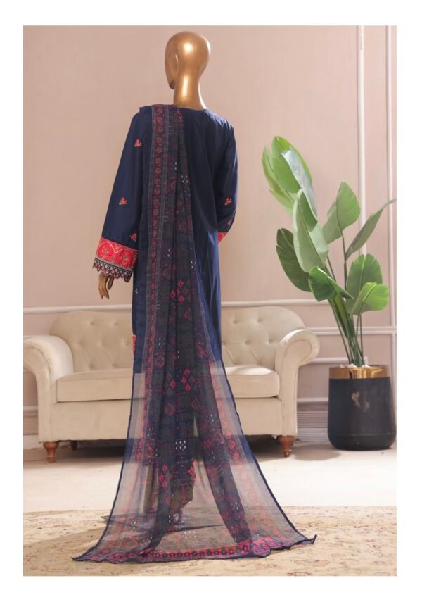 Bin Saeed Exclusive Plain Embroidered 3-Piece Collection 2025 - D03 - Image 3