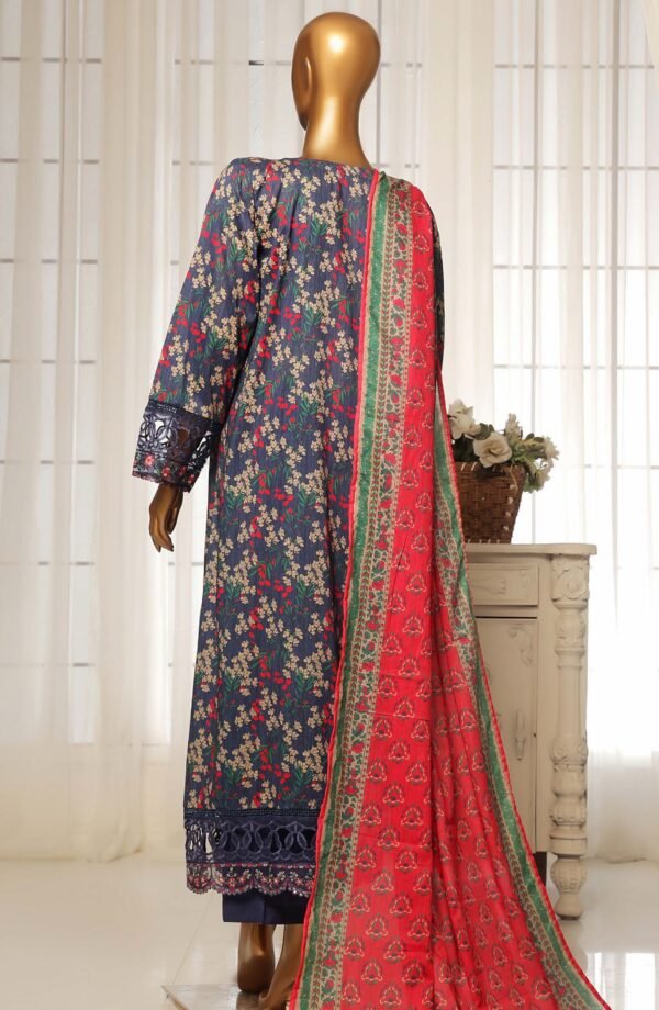 Sadabahar Festive Embroidered Lawn Stitched 3 Piece Suit Summer Collection - D07 - Image 3
