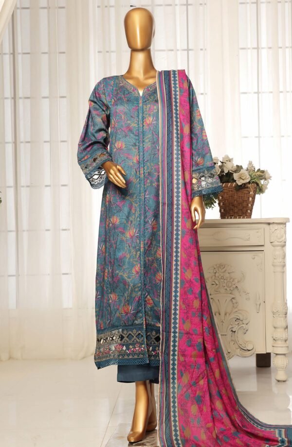 Sadabahar Festive Embroidered Lawn Stitched 3 Piece Suit Summer Collection - D04