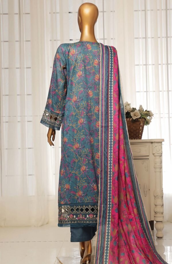 Sadabahar Festive Embroidered Lawn Stitched 3 Piece Suit Summer Collection - D04 - Image 3
