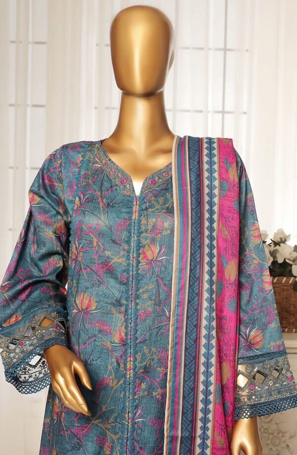 Sadabahar Festive Embroidered Lawn Stitched 3 Piece Suit Summer Collection - D04 - Image 2