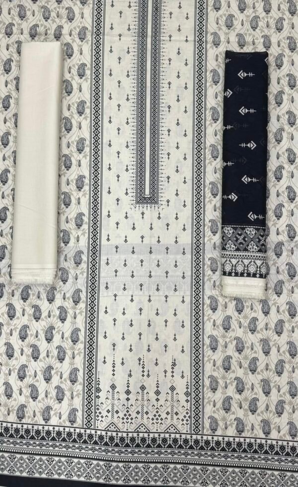Bin Saeed Unstitched Digital Printed Summer Lawn Collection 2025 - D87