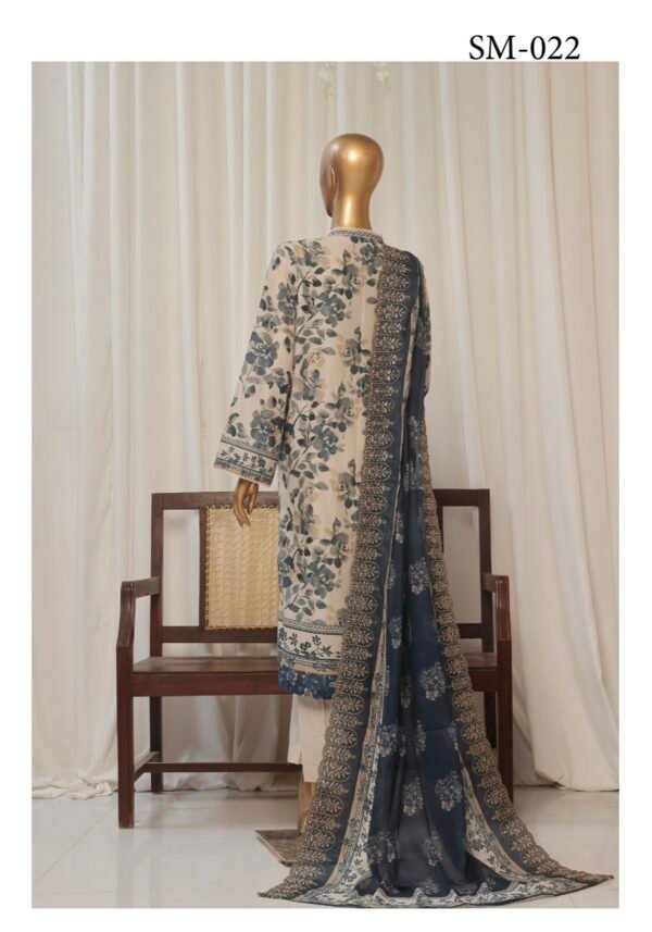 Bin Saeed Exclusive Lawn Embroidered 3-Piece Collection 2025 - D03 - Image 4