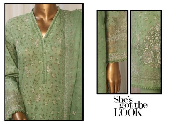 Bin Saeed Exclusive Lawn Embroidered 3-Piece Collection 2025 - D05 - Image 2