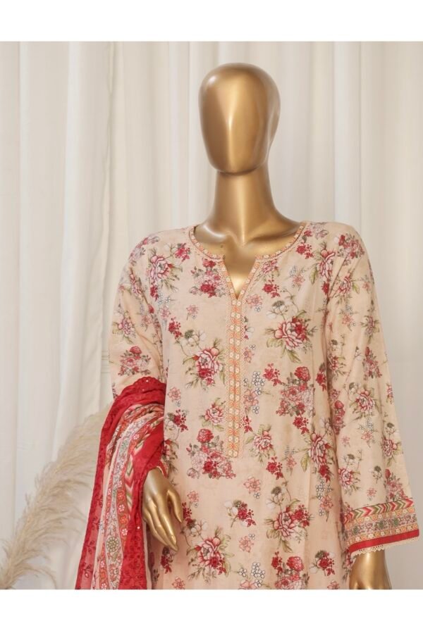 Bin Saeed Exclusive Lawn Embroidered 3-Piece Collection 2025 - D08 - Image 2