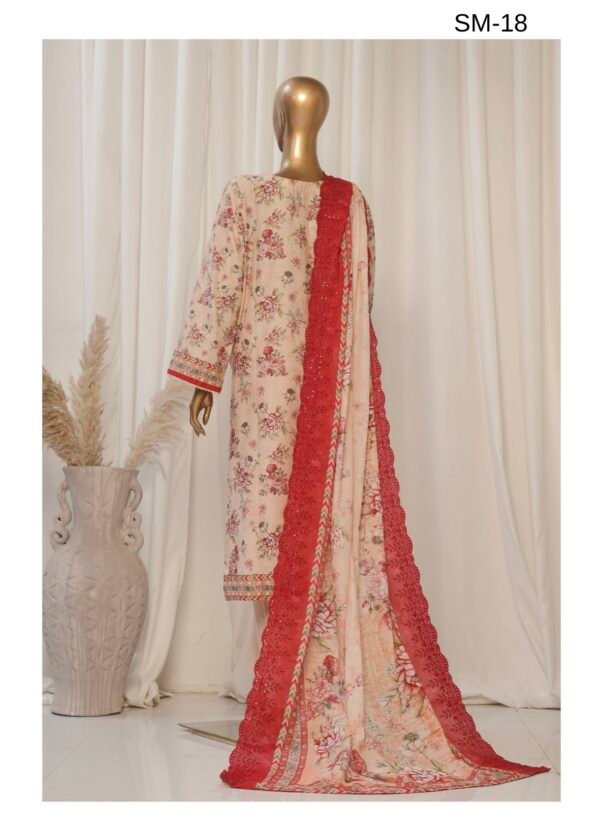 Bin Saeed Exclusive Lawn Embroidered 3-Piece Collection 2025 - D08 - Image 3