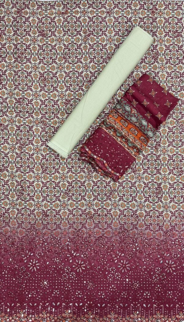 Bin Saeed Embroidered Chikankari Lawn Unstitched 3 Piece Summer Collection - D18