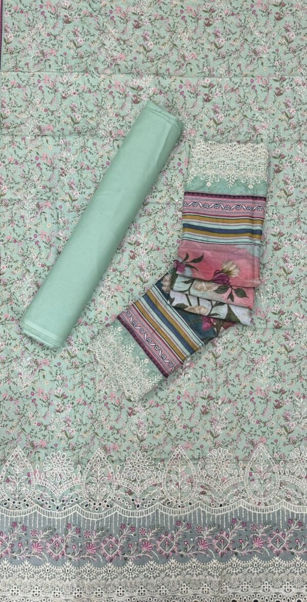 Bin Saeed Embroidered Chikankari Lawn Unstitched 3 Piece Summer Collection - D22