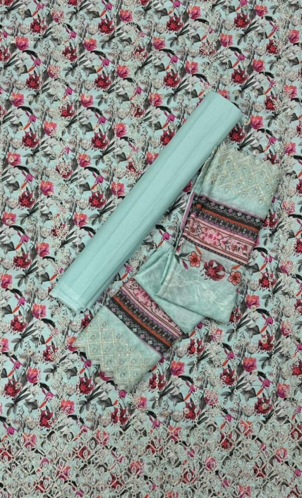 Bin Saeed Embroidered Chikankari Lawn Unstitched 3 Piece Summer Collection - D23