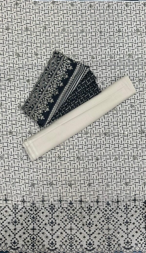 Bin Saeed Embroidered Chikankari Lawn Unstitched 3 Piece Summer Collection - D30