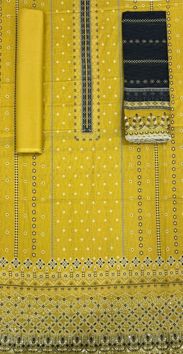 Bin Saeed Embroidered Chikankari Lawn Unstitched 3 Piece Summer Collection - D27