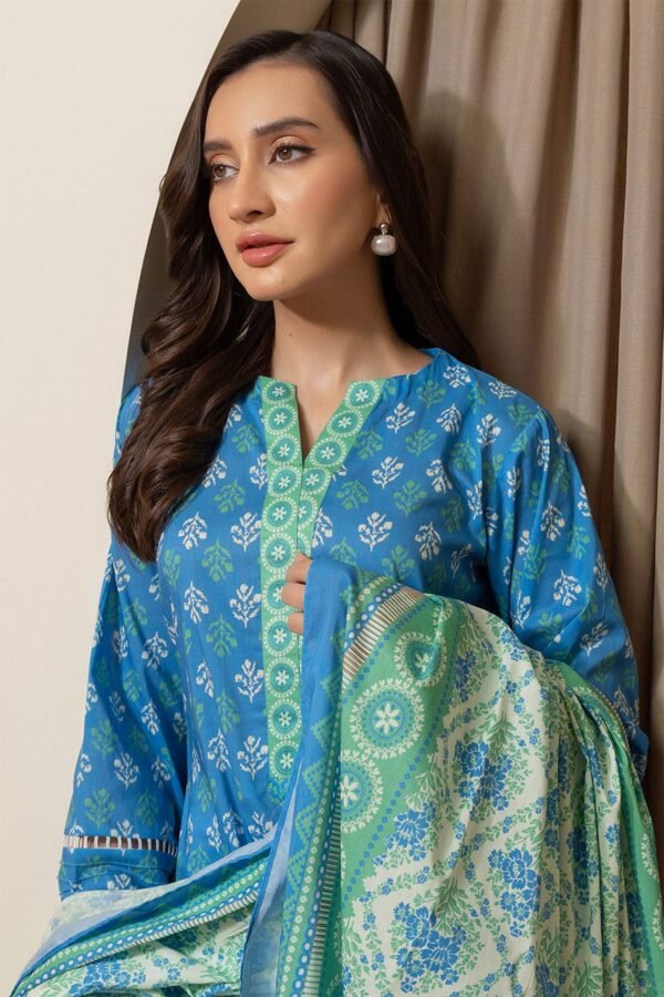 Zellbury Unstitched 3 Piece Printed Lawn Collection'2025 - D08 - Image 2