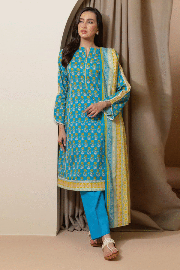 Zellbury Unstitched 3 Piece Printed Lawn Collection'2025 - D10