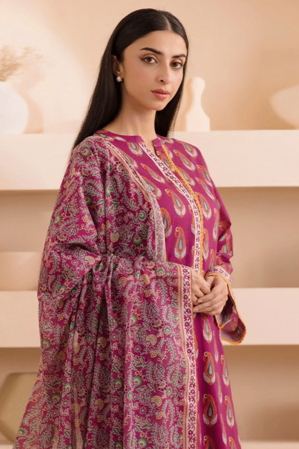 Zellbury Unstitched 3 Piece Printed Lawn Collection'2025 - D14 - Image 2