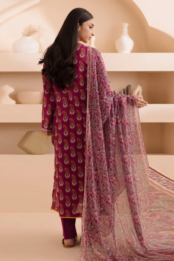 Zellbury Unstitched 3 Piece Printed Lawn Collection'2025 - D14 - Image 3