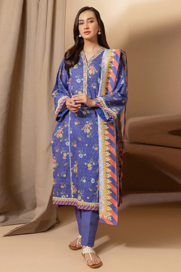 Zellbury Unstitched 3 Piece Printed Lawn Collection'2025 - D15