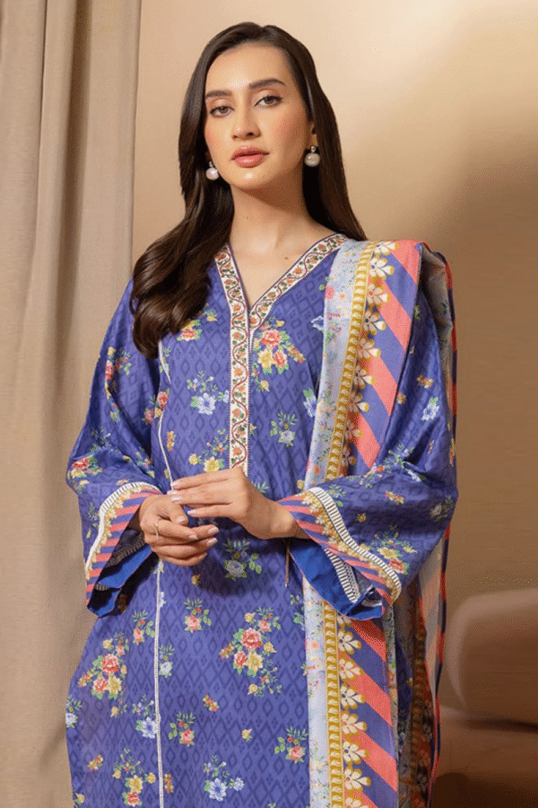 Zellbury Unstitched 3 Piece Printed Lawn Collection'2025 - D15 - Image 2