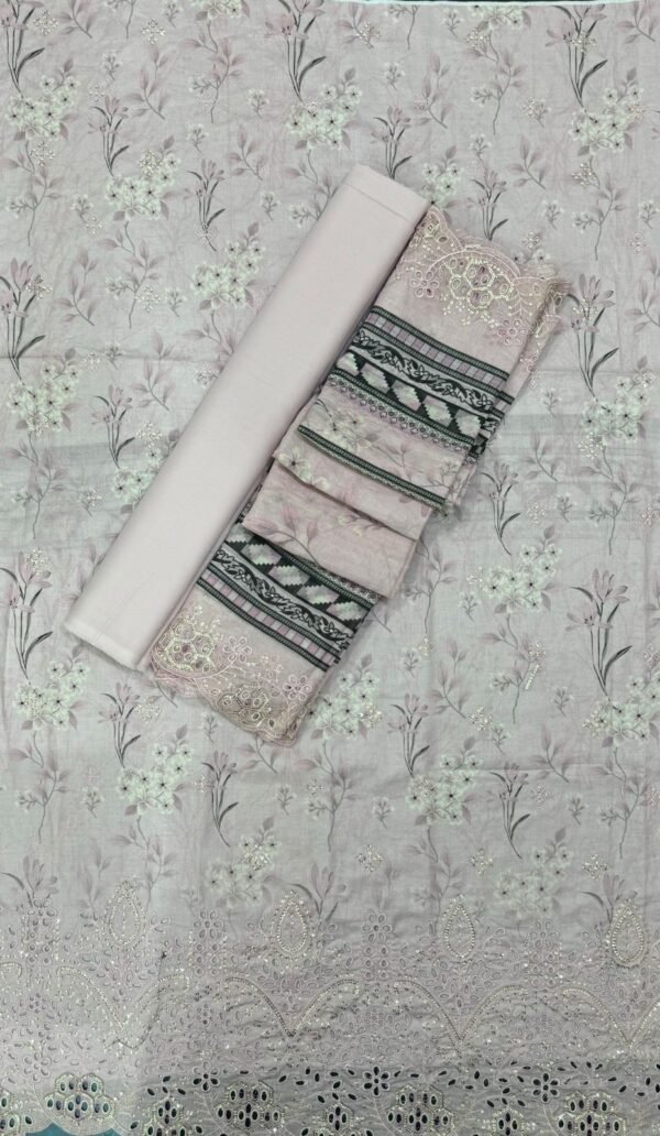 Bin Saeed Embroidered Chikankari Lawn Unstitched 3 Piece Summer Collection - D16
