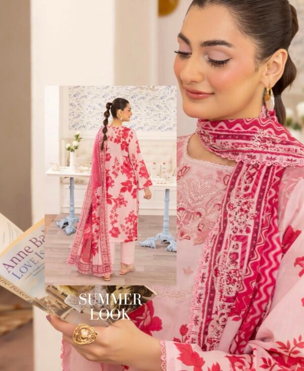 Premium HANIA By BINAAS - Unstitched Embroidered 3-Piece Lawn Collection - A3 - Image 2