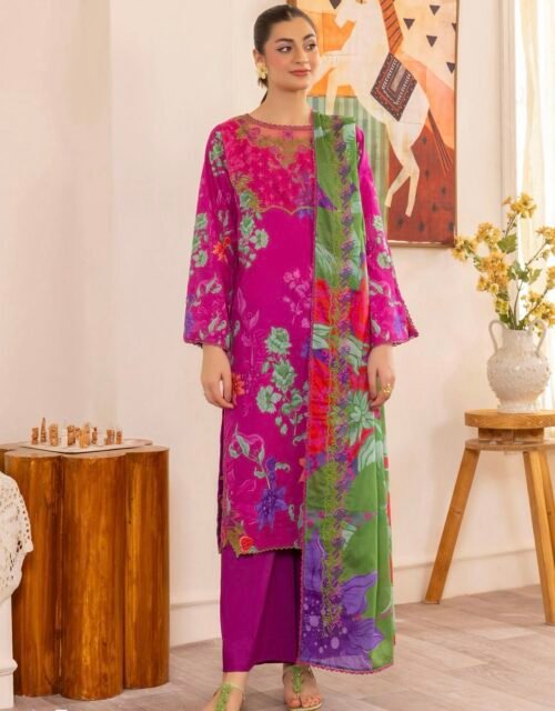 Premium HANIA By BINAAS - Unstitched Embroidered 3-Piece Lawn Collection - A7