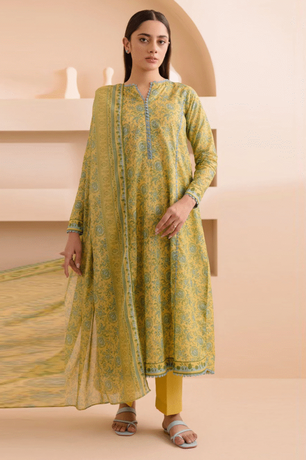 Zellbury Unstitched 3 Piece Printed Lawn Collection'2025 - D01