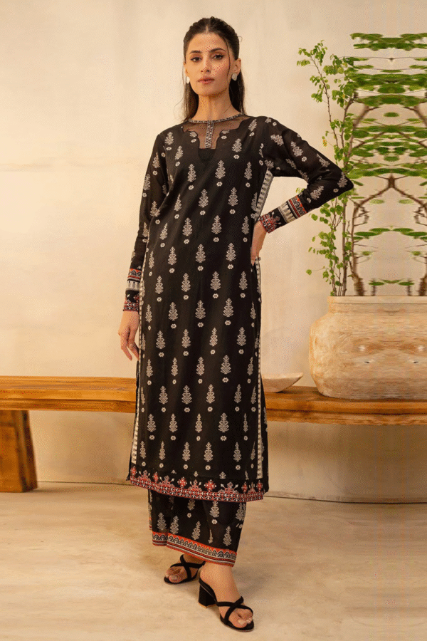 Zellbury Unstitched 2 Piece Embroidered Lawn Collection'2025 - D01
